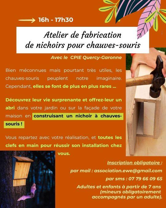 Atelier de sensibilisation à la protection des chauves-souris et fabrication de nichoirs